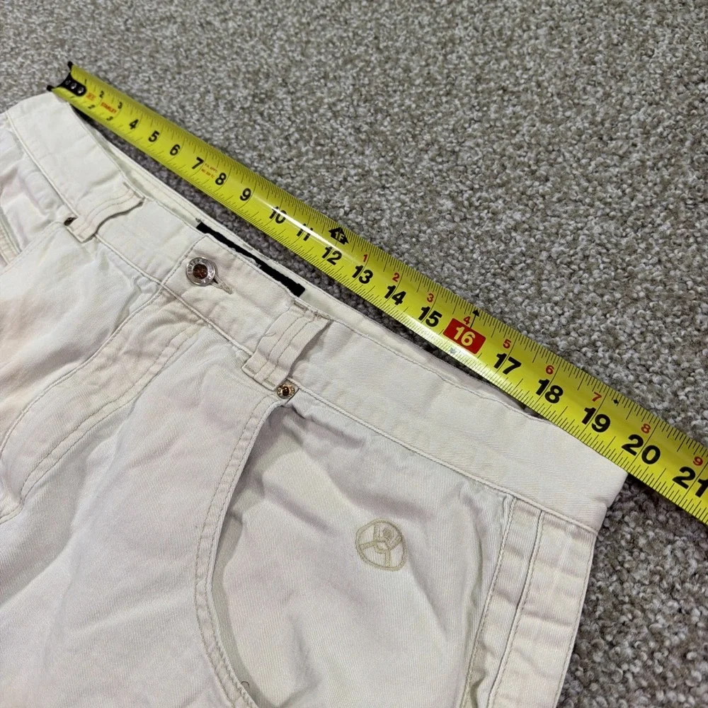 Vintage Hiphop Beige Carpenter Shorts OMW Baggy Classic 90s 40 Waist